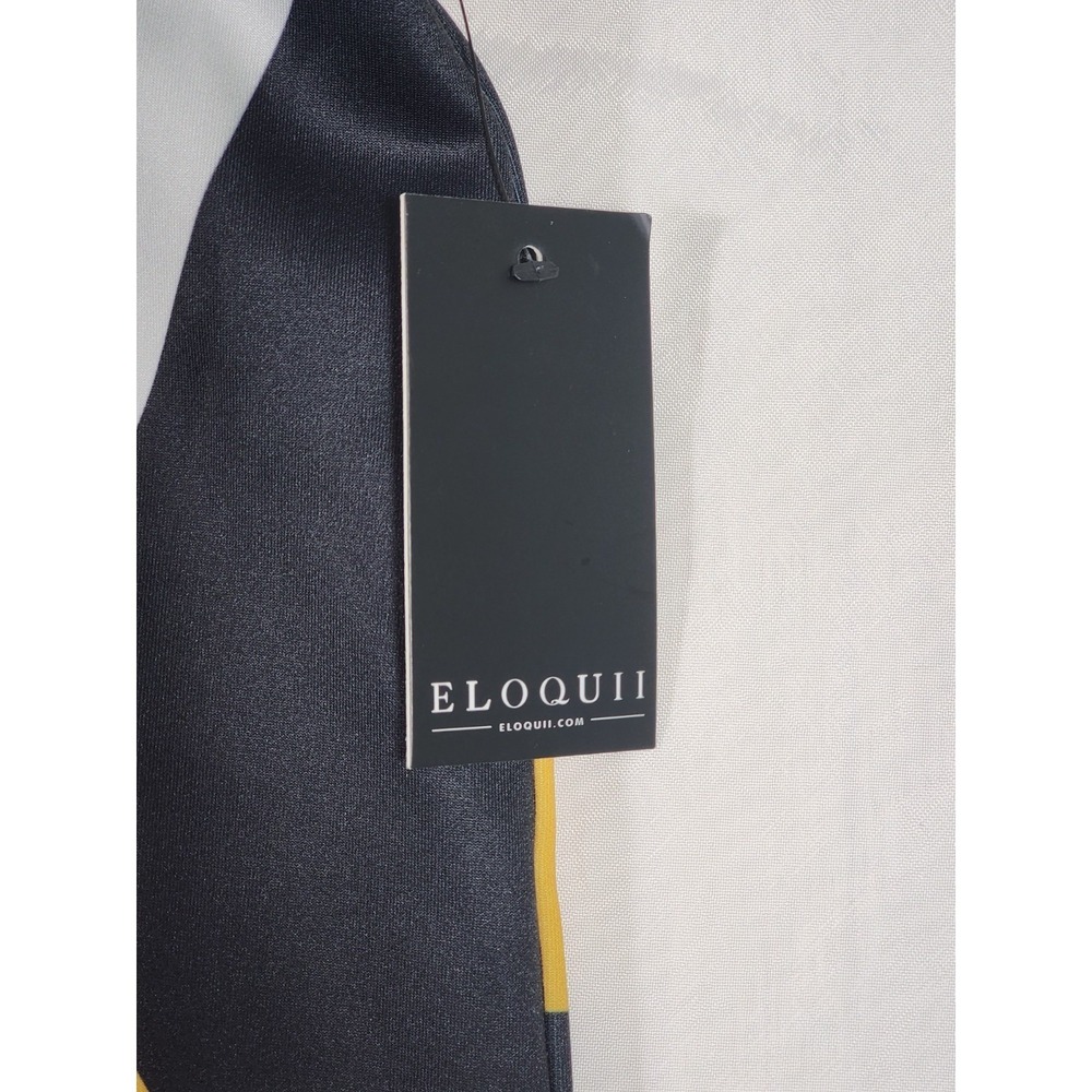 Eloquii NWT Women's 28 Pencil Skirt Abstract Print Colorblock Midi Plus Size - Picture 3 of 8